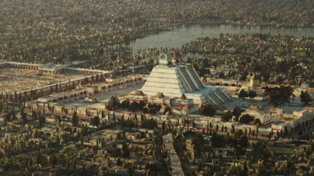 Así se vería Tenochtitlan, el Imperio Azteca, en 3D con vista de un dron.