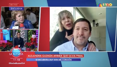Luis Enrique y Alejandra Guzmán hablan de la salud de Silvia Pinal