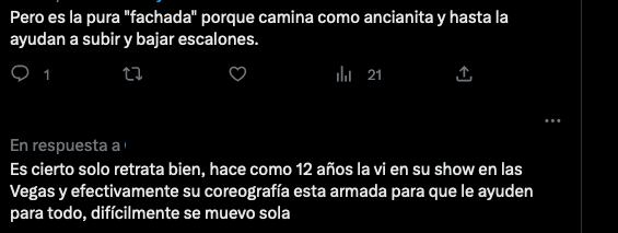 Aseguran que Cher tiene buen cuerpo, pero "camina como viejita".