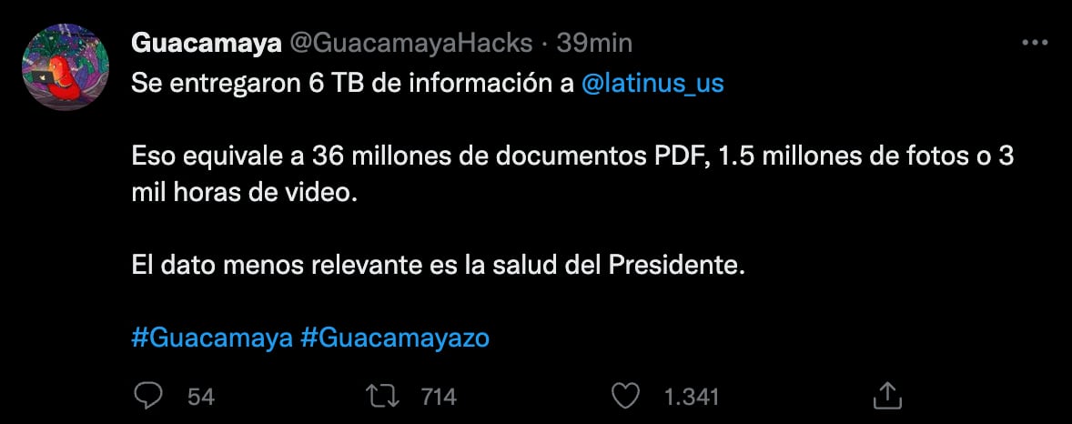 Guacamaya hackers crea cuenta de Twitter y lanza advertencia al gobierno de AMLO