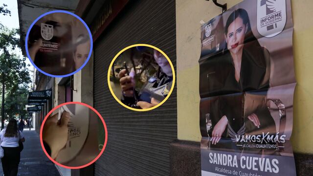 Pósters de Sandra Cuevas, alcaldesa de Cuauhtémoc