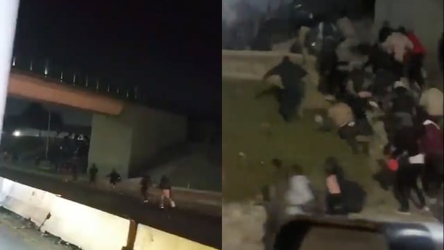 VIDEO: Estampida de migrantes logra cruzar la frontera de Tijuana a Estados Unidos