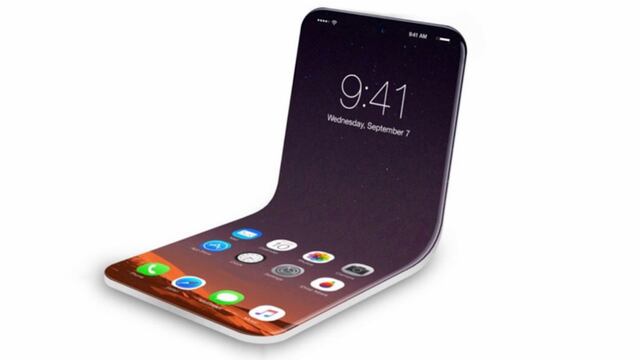 Concepto de iPhone plegable.