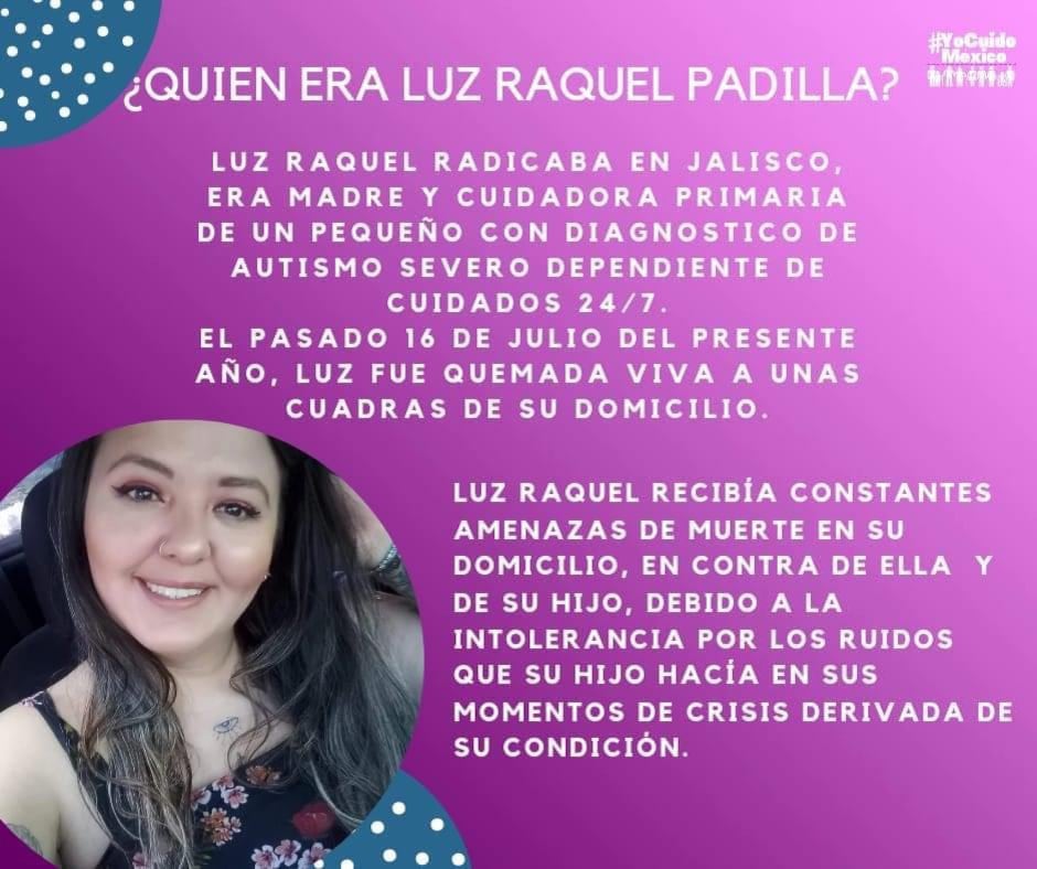 Luz Raquel Padilla, golpeada y quemada viva