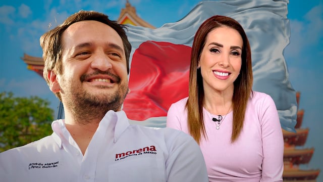 Azucena Uresti y Andrés Manuel López Beltrán en Japón