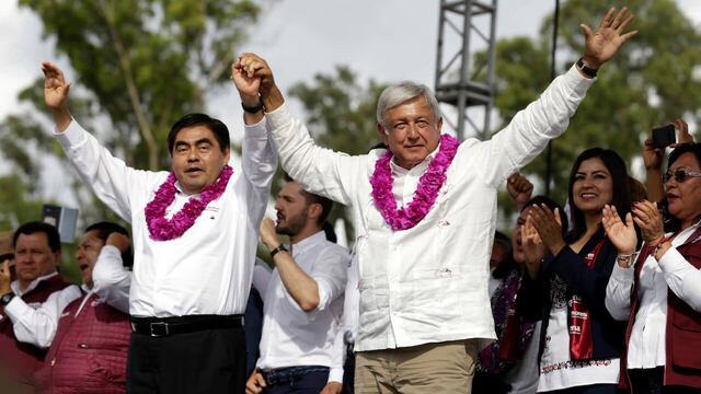 Luis Miguel Barbosa y Andrés Manuel López Obrador.