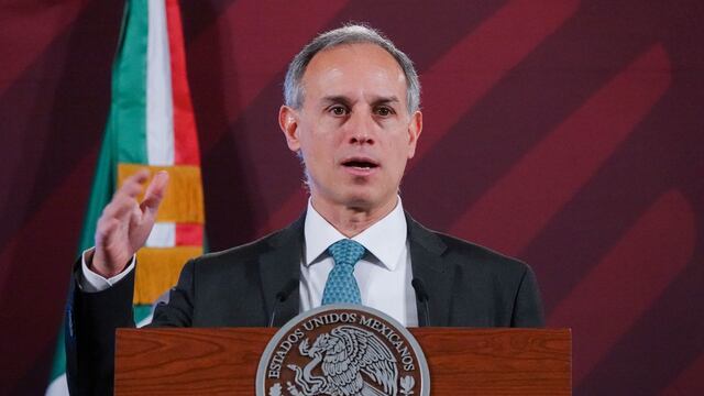 Hugo López-Gatell durante la conferencia matutina desde Palacio Nacional