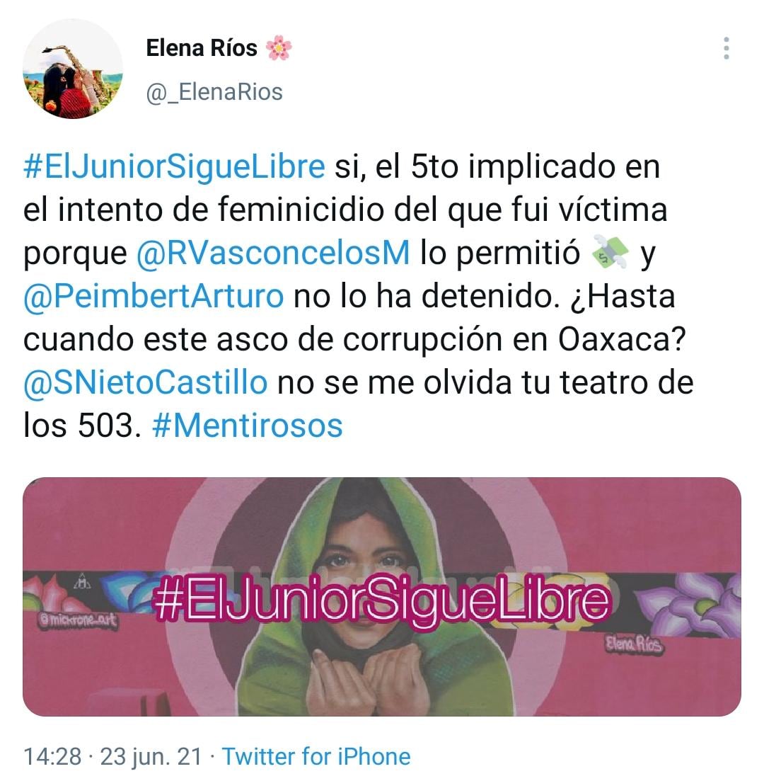 Pronunciamiento de María Elena Ríos