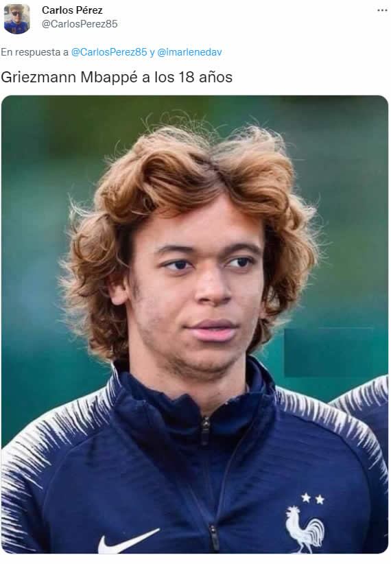 Meme sobre Griezmann Mbappé