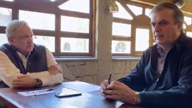 Marcelo Ebrard y AMLO.