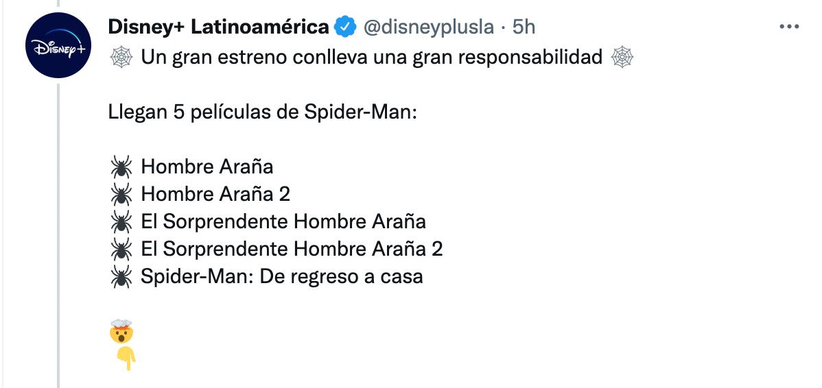 Spider-Man en Disney+
