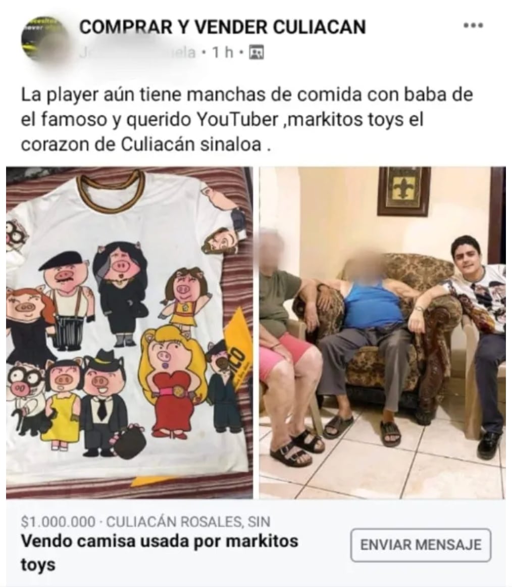 Venden playera de Markitos Toys