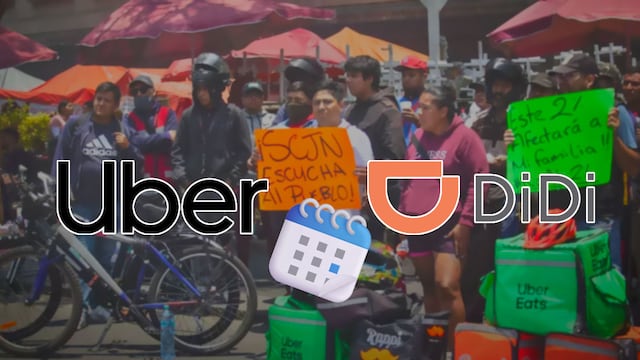 Conductores y repartidores de Uber, DiDi y Rappi irán a paro