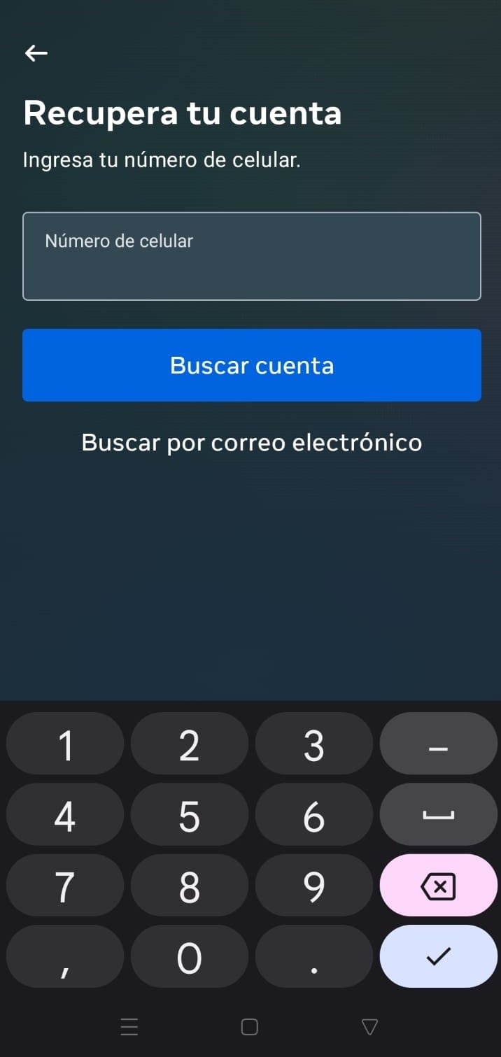Recuperar cuenta de Facebook