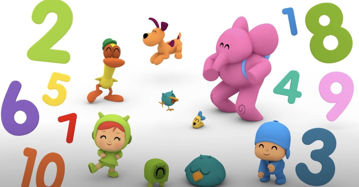 Pocoyó aprendiendo a contar