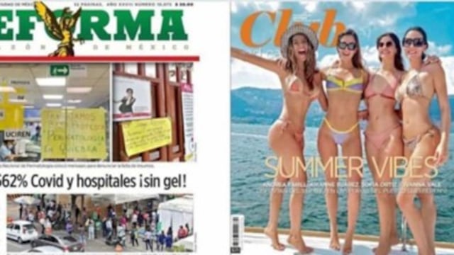 Portada del diario Reforma y suplemento Club