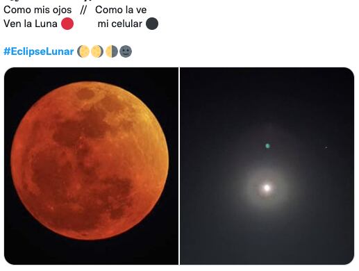 Memes "funan" a las nubes por tapar el eclipse lunar y la luna de sangre 2022