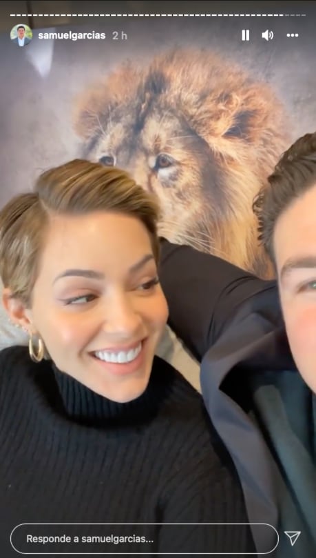 Captura de video de historias de Instagram de Samuel García con Mariana Rodríguez