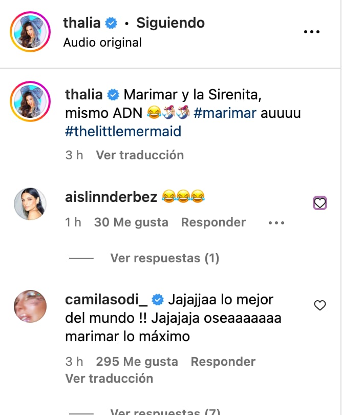 La Sirenita es comparada con Marimar y Thalía asegura que tienen el mismo ADN