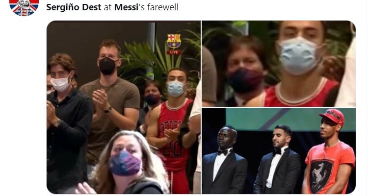 Memes de Sergiño Dest en la despedida de Lionel Messi