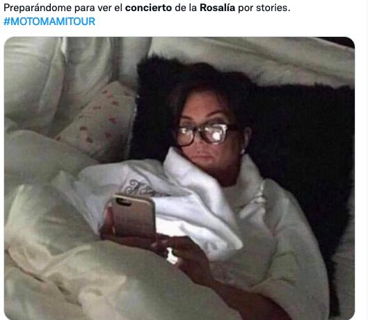 Meme de Rosalía en su concierto de CDMX.