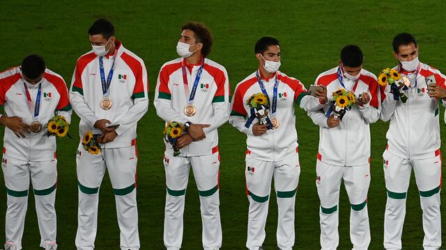 La Selección de futbol de México recibió su medalla de bronce de Tokio 2021