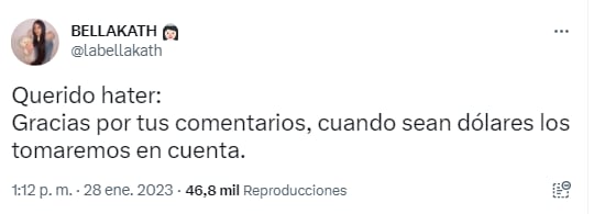 Bellakath estalla contra sus haters.