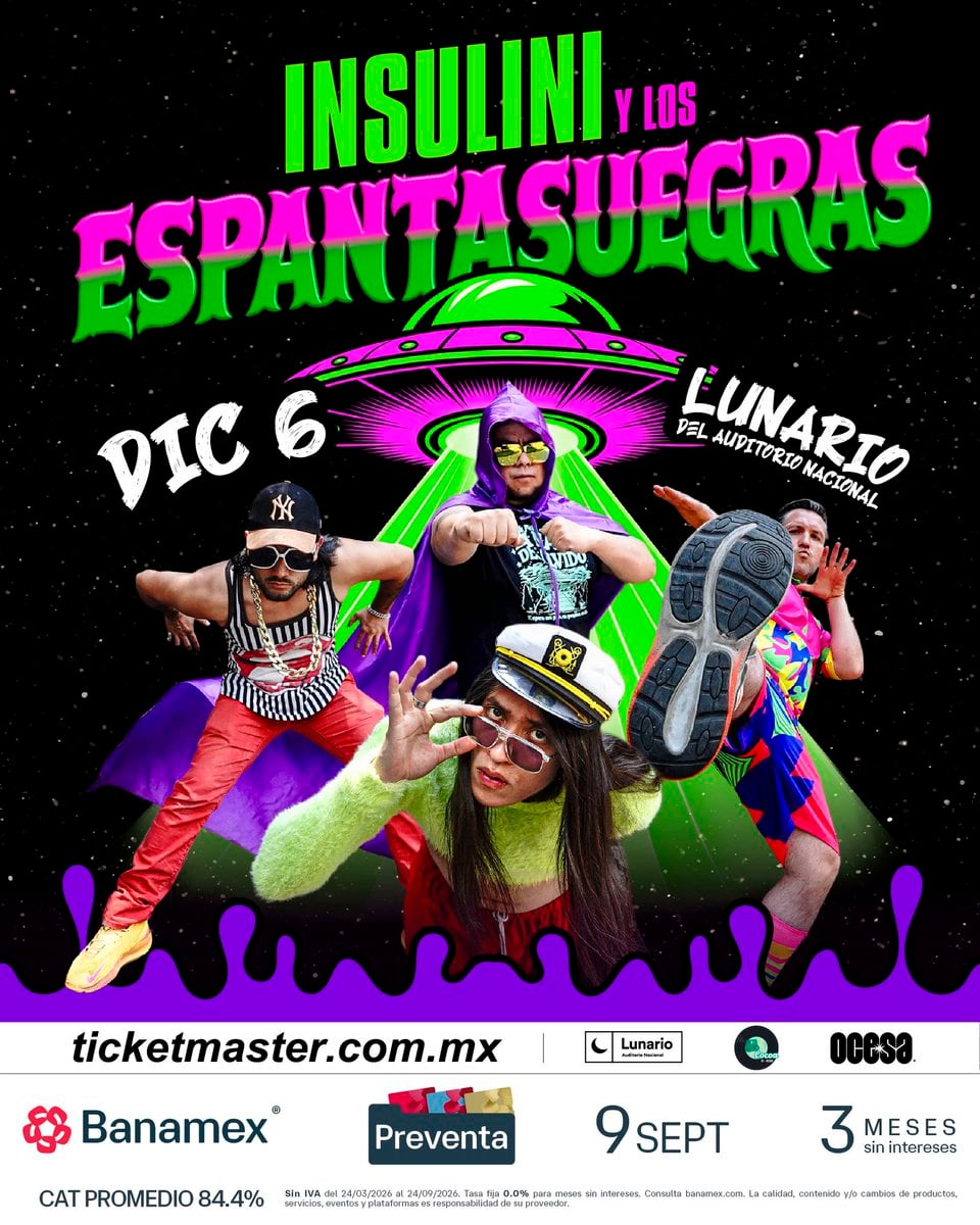 Insulini y los Espantasuegras en el Lunario: fecha, boletos y preventa