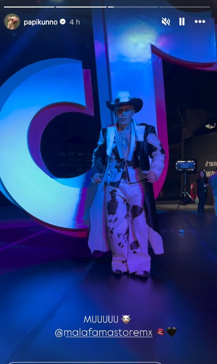 Kunno se estampó de vaca para los TikTok Awards 2025
