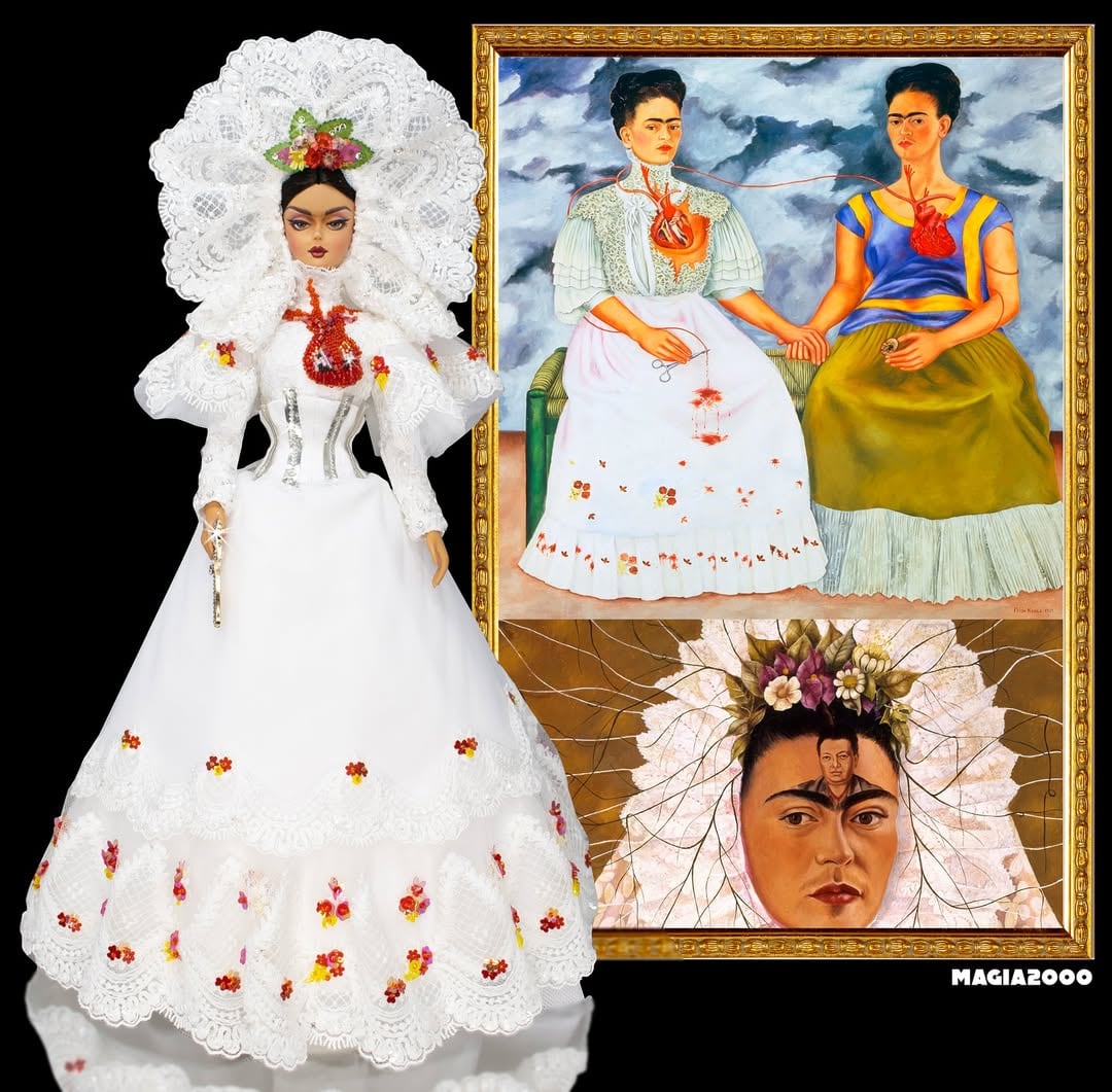 Barbie de Frida Kahlo diseñada por Mario Paglino y Gianni Grossi