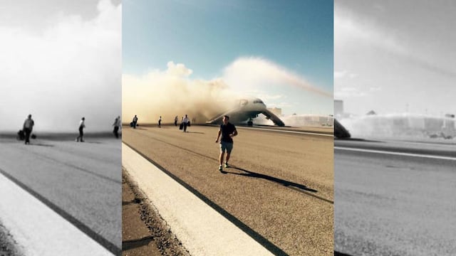 VIDEO: Se incendia avión en aeropuerto de Las Vegas; pasajeros resultan ilesos