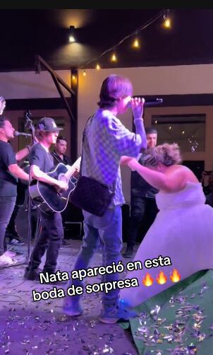 Natanael Cano llegó de sorpresa a una boda