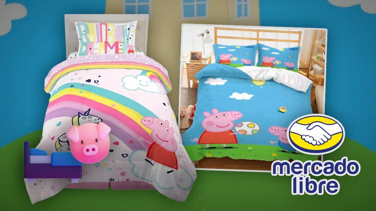 Sabanas de Peppa Pig 5 juegos de cama a buen precio en Mercado Libre