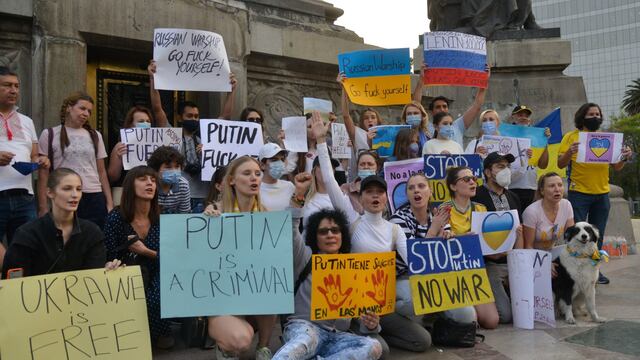 Protesta de ucranianos en la CDMX