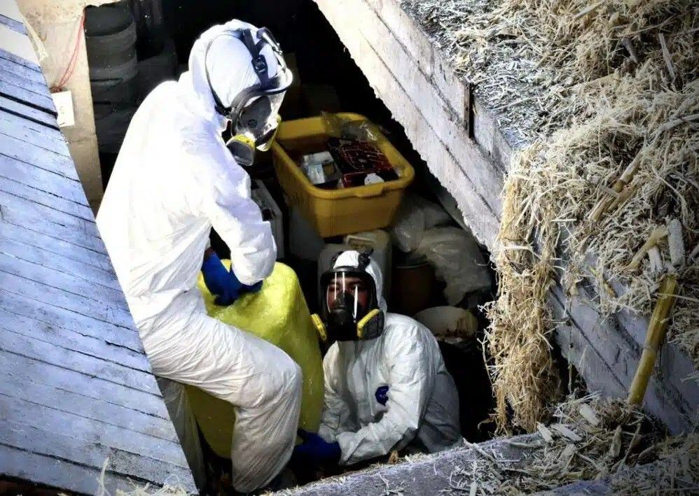 Ejército mexicano asegura narco laboratorio bajo tierra en Navolato, Sinaloa