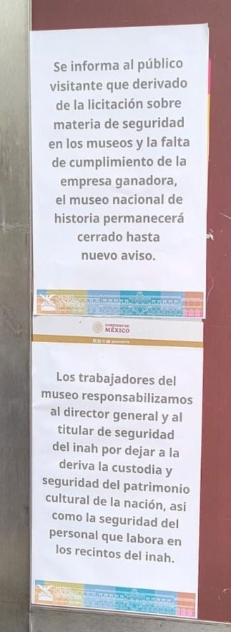 Cierres de museos en CDMX se debe a temas de seguridad