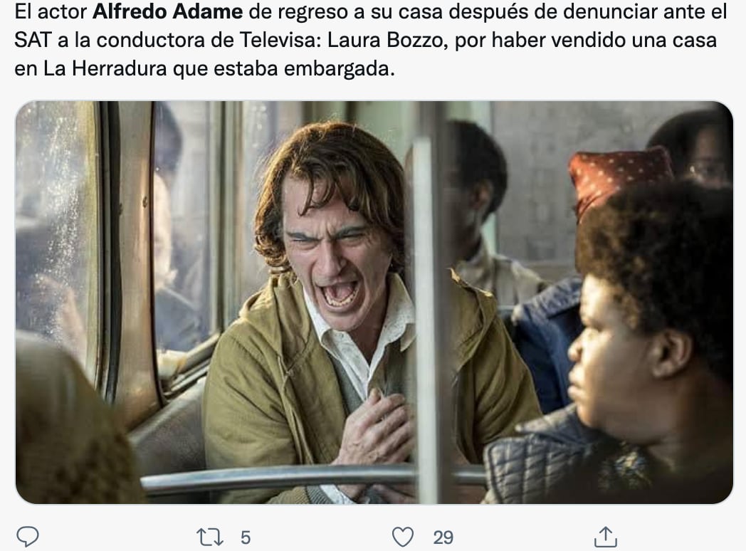 Meme de Alfredo Adame y Laura Bozzo