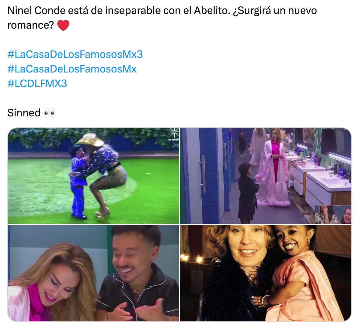 Ya hay shippeo entre Ninel Conde y El Abelito en La Casa de los Famosos México 2025
