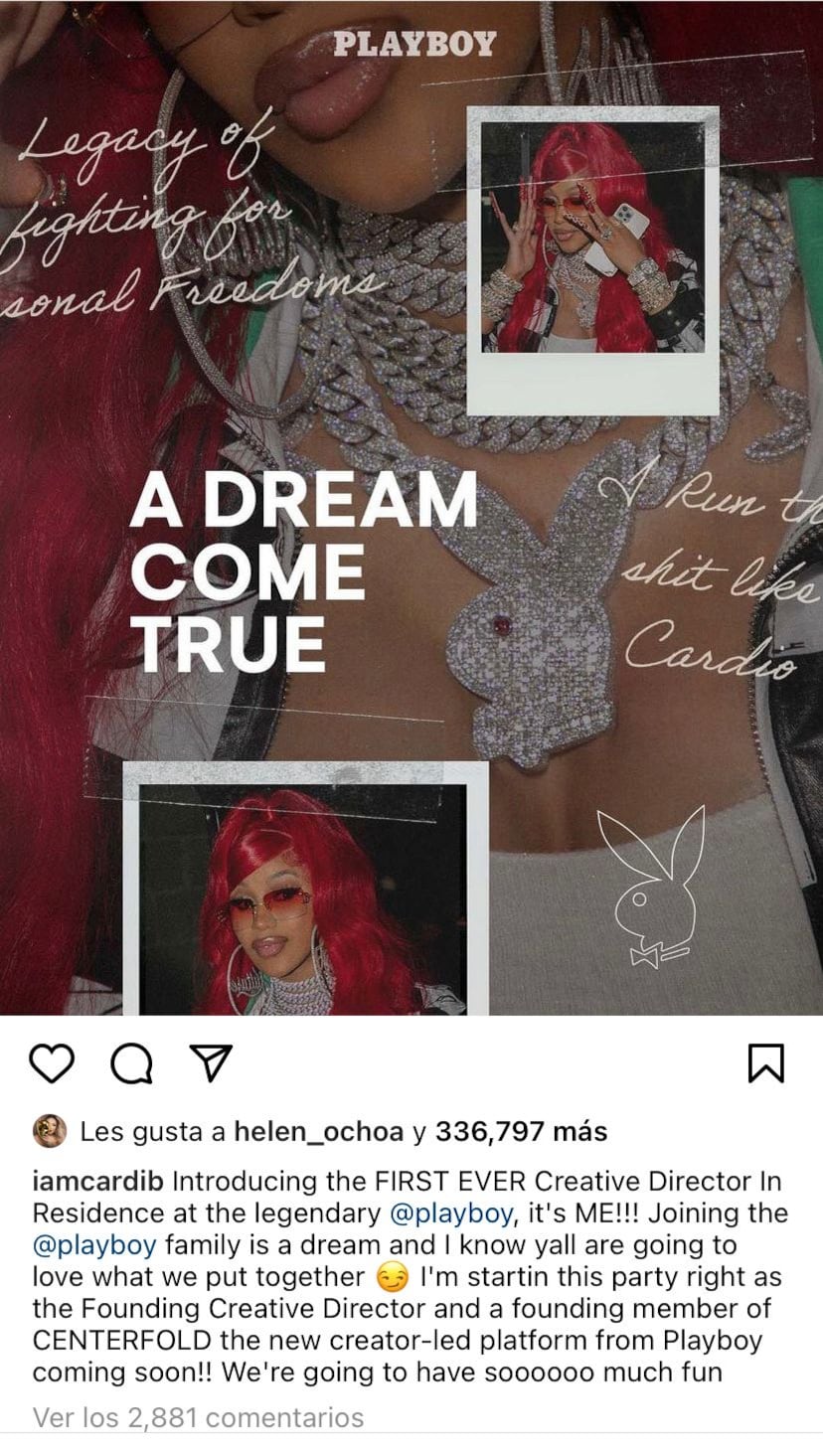 Mensaje Cardi B sobre Playboy