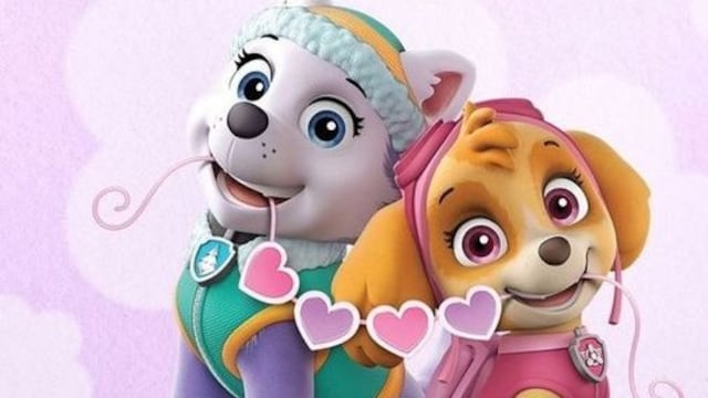 Fondos Paw Patrol de San Valentín para descargar