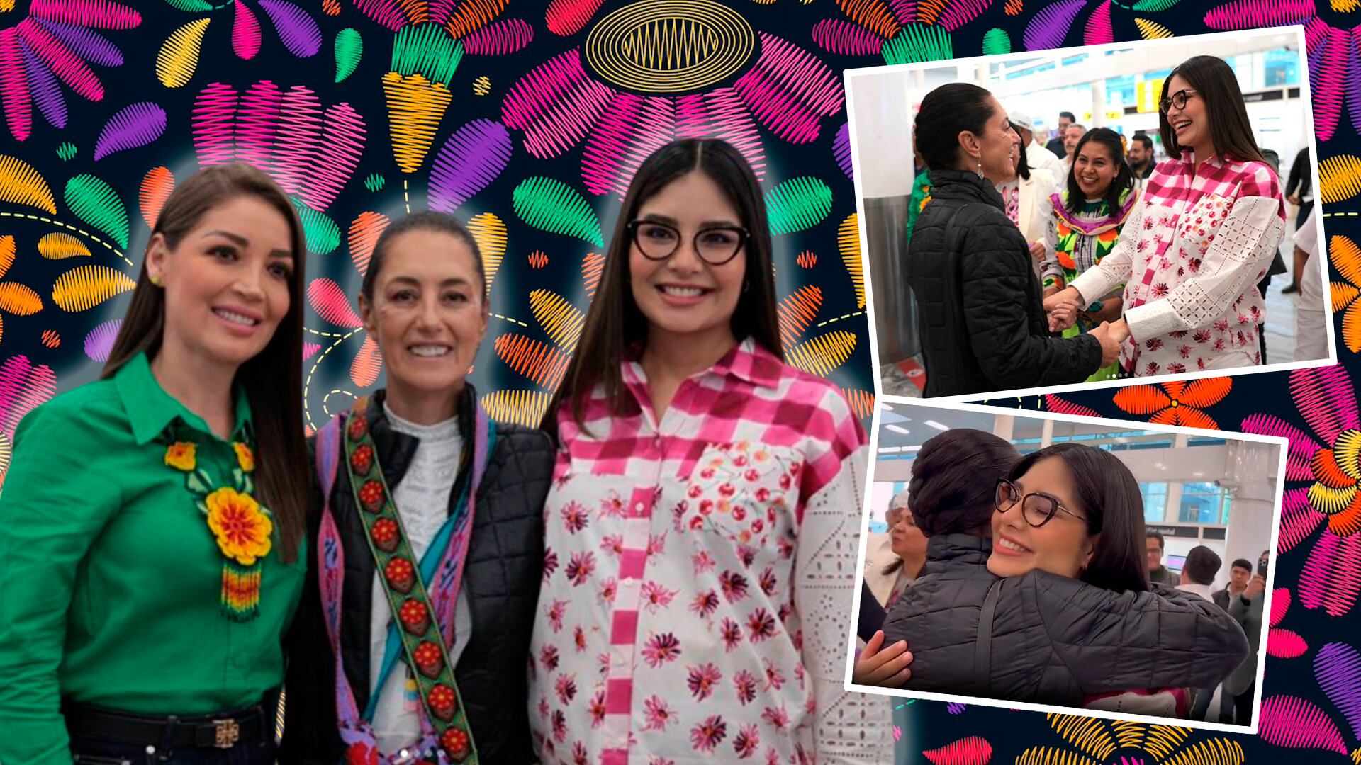 Geraldine Ponce da espectacular bienvenida a Claudia Sheinbaum por gira de fin de semana