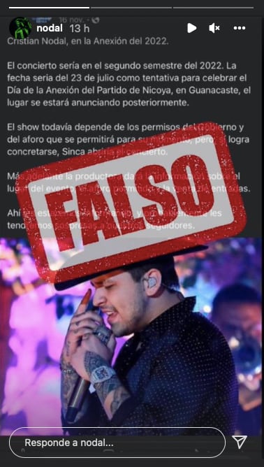 Christian Nodal desmiente a cantante que se promocionaba como su telonero