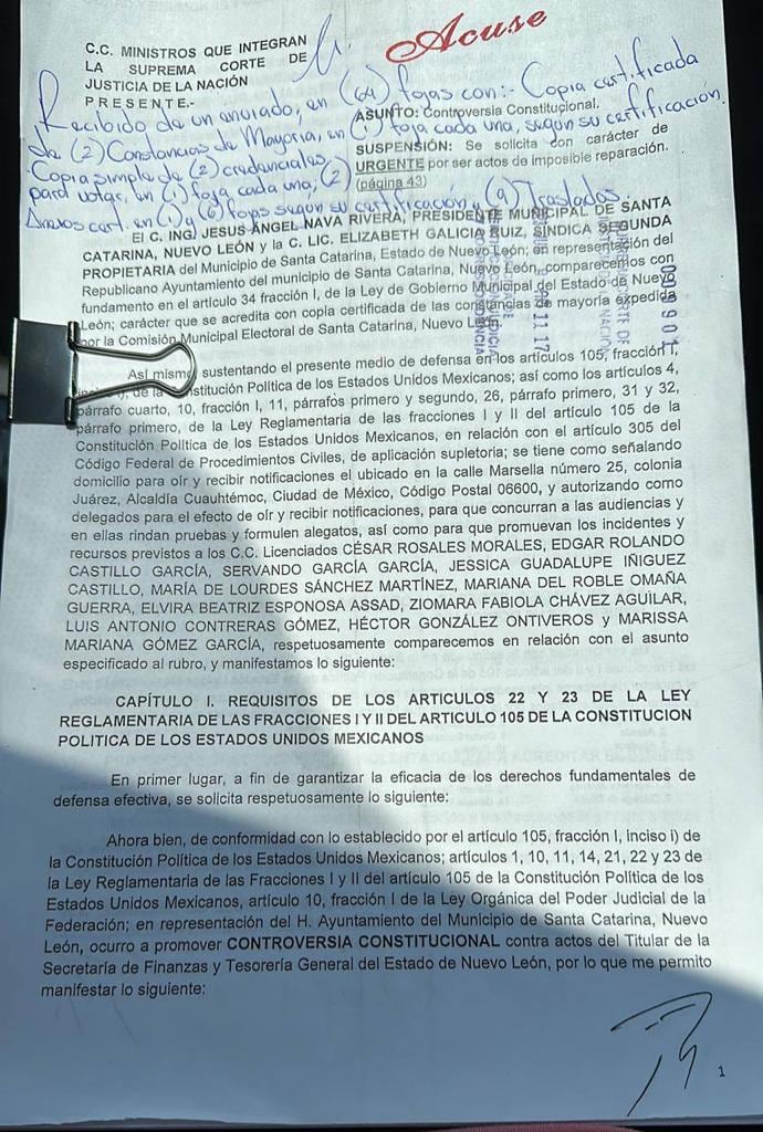 Controversia presentada ante la SCJN