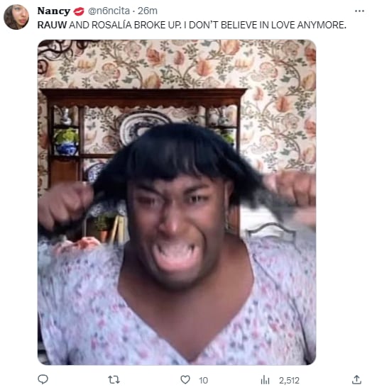 Memes por la ruptura de Rosalía y Rauw Alejandro