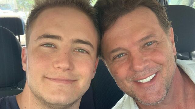 René Strickler junto a su hijo Yannick