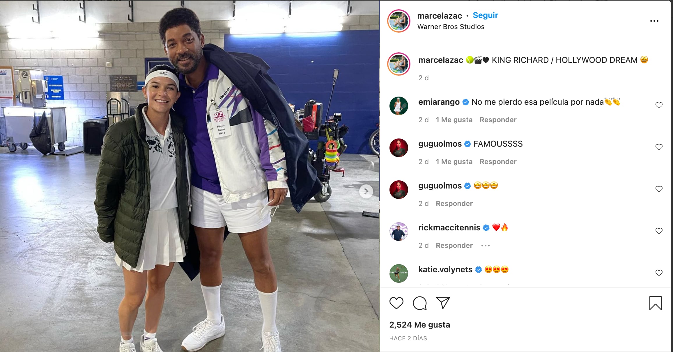 Marcela Zacarías, tenista mexicana, y Will Smith