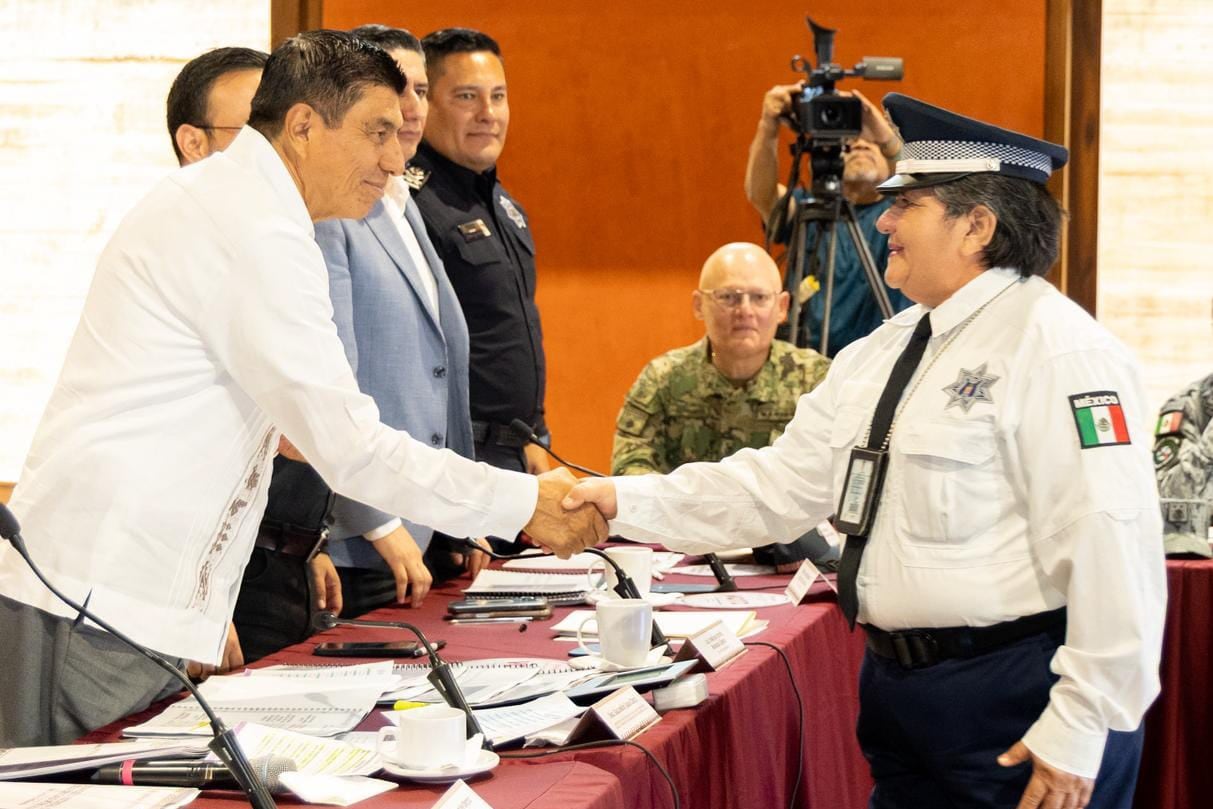 Salomón Jara destaca reducción delictiva y avances en seguridad en Oaxaca.