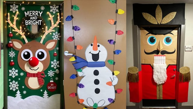 Ideas para decorar una puerta para Navidad