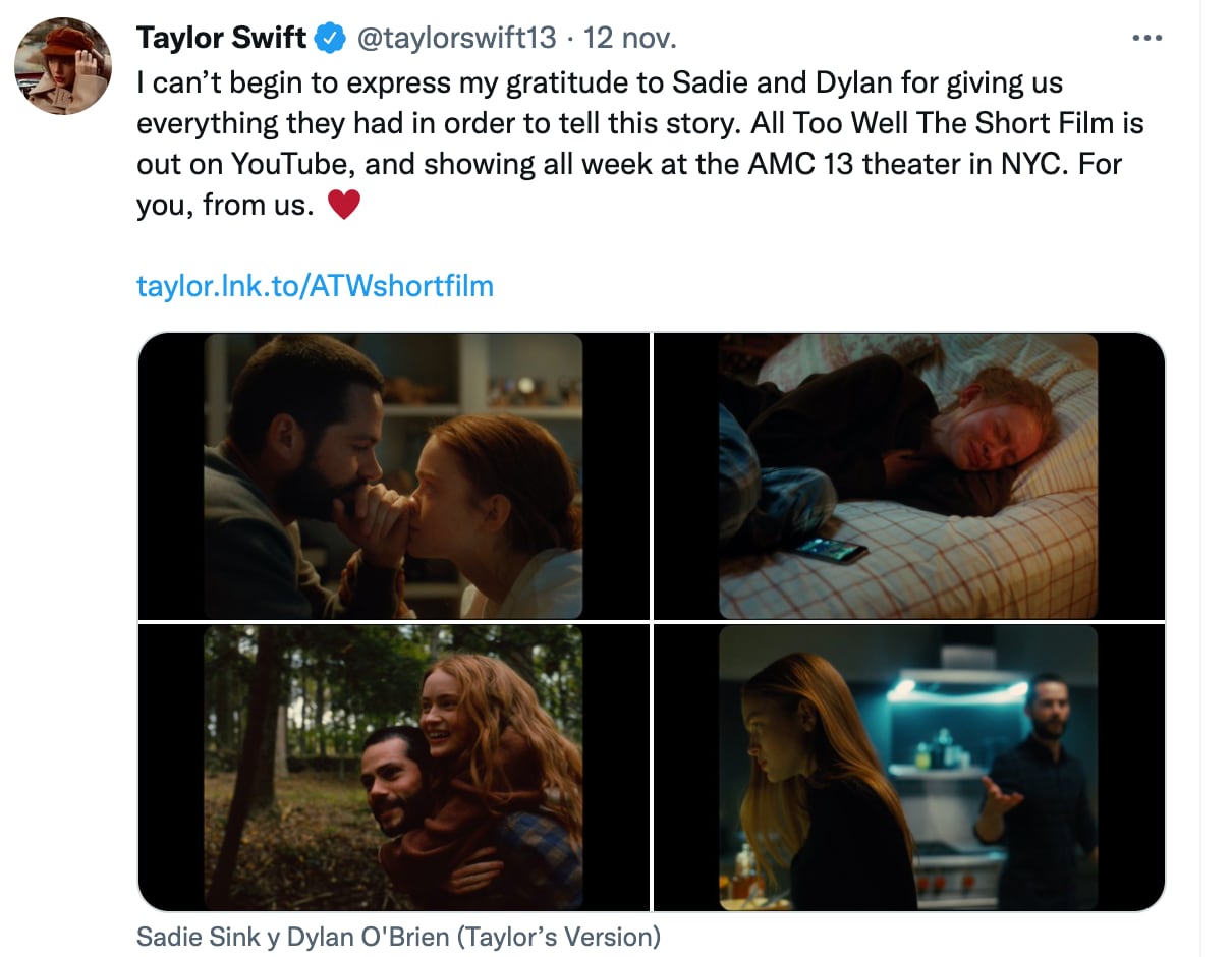 Taylor Swift tras lanzamiento del 'Red (Taylor's Version)'