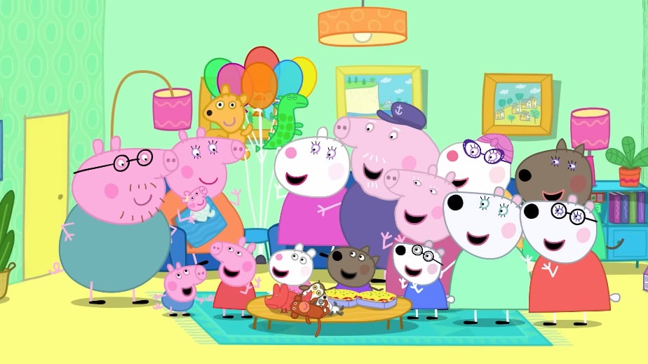 Peppa Pig y George Pig conocen a su hermanita Evie